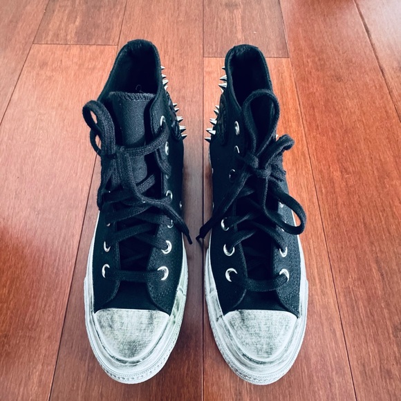 Converse Taylor All Star 70 High Top Sneaker Black and White with Studs US 5 - Picture 9 of 17